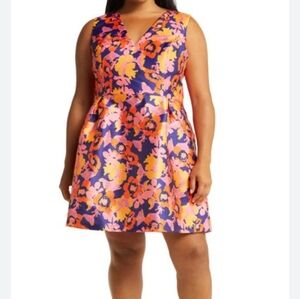 Chi Chi London Floral Fit and Flare Dress Size 22